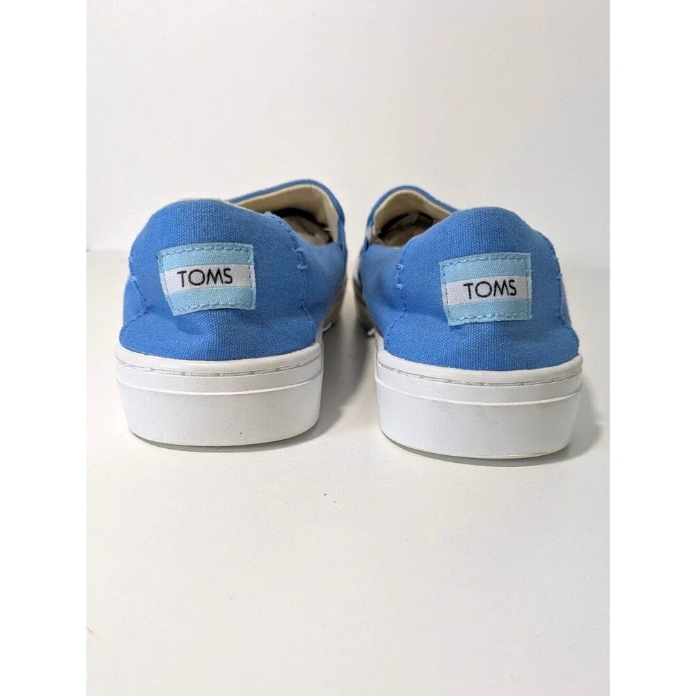 Toms Luca Blue Canvas Slip On Sneakers - Size 9 Womens
